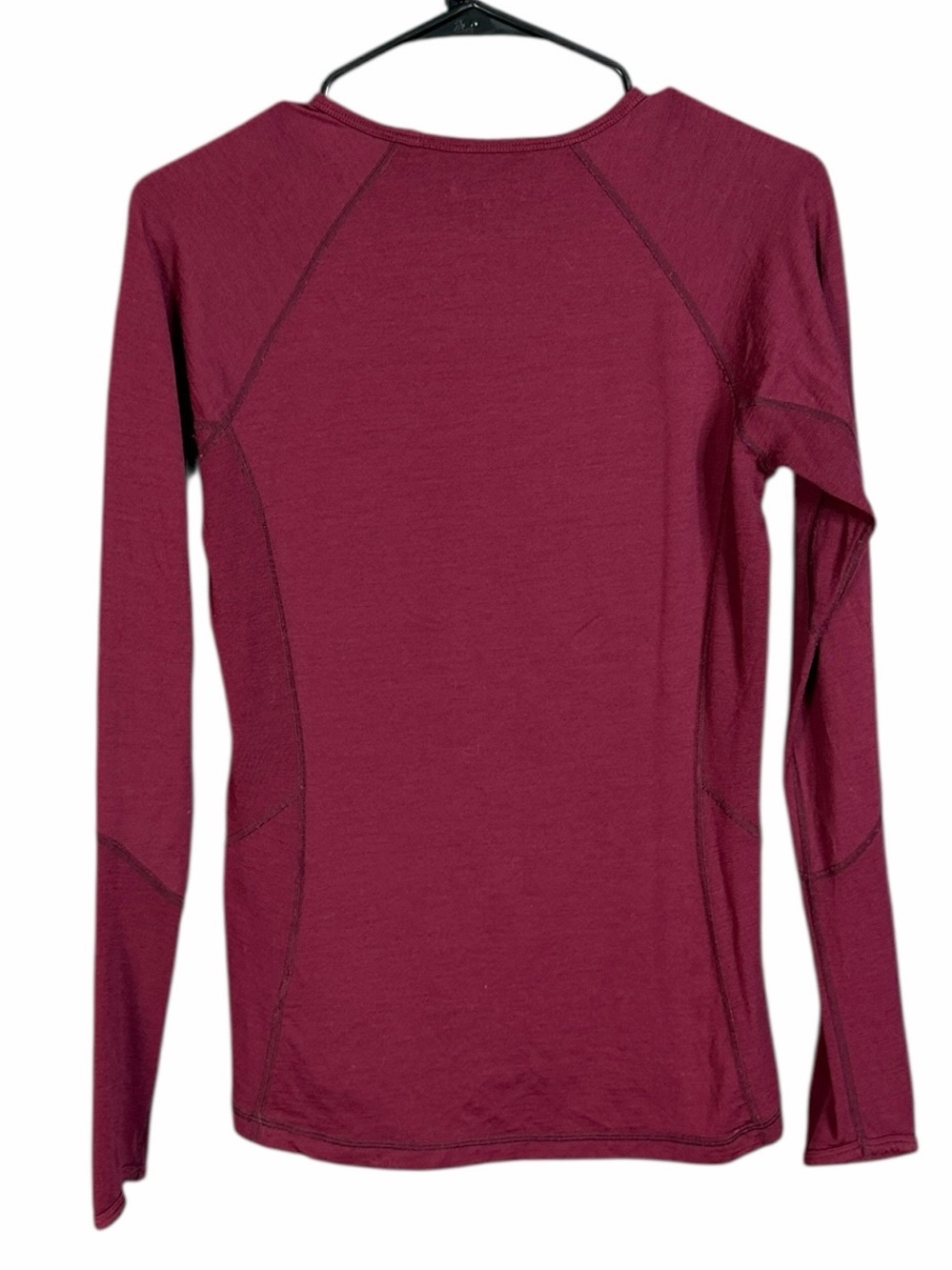 Smartwool Women's Classic Thermal Merino Base Layer Crew in Burgundy Medium - Picture 3 of 8